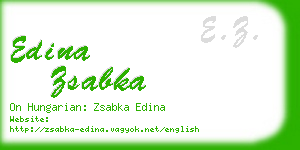 edina zsabka business card